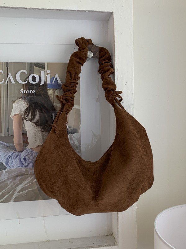 Autumn New Solid Color Fashion Versatile Popular Armpit Simple And Elegant Shoulder Large Capacity Commuting Bag