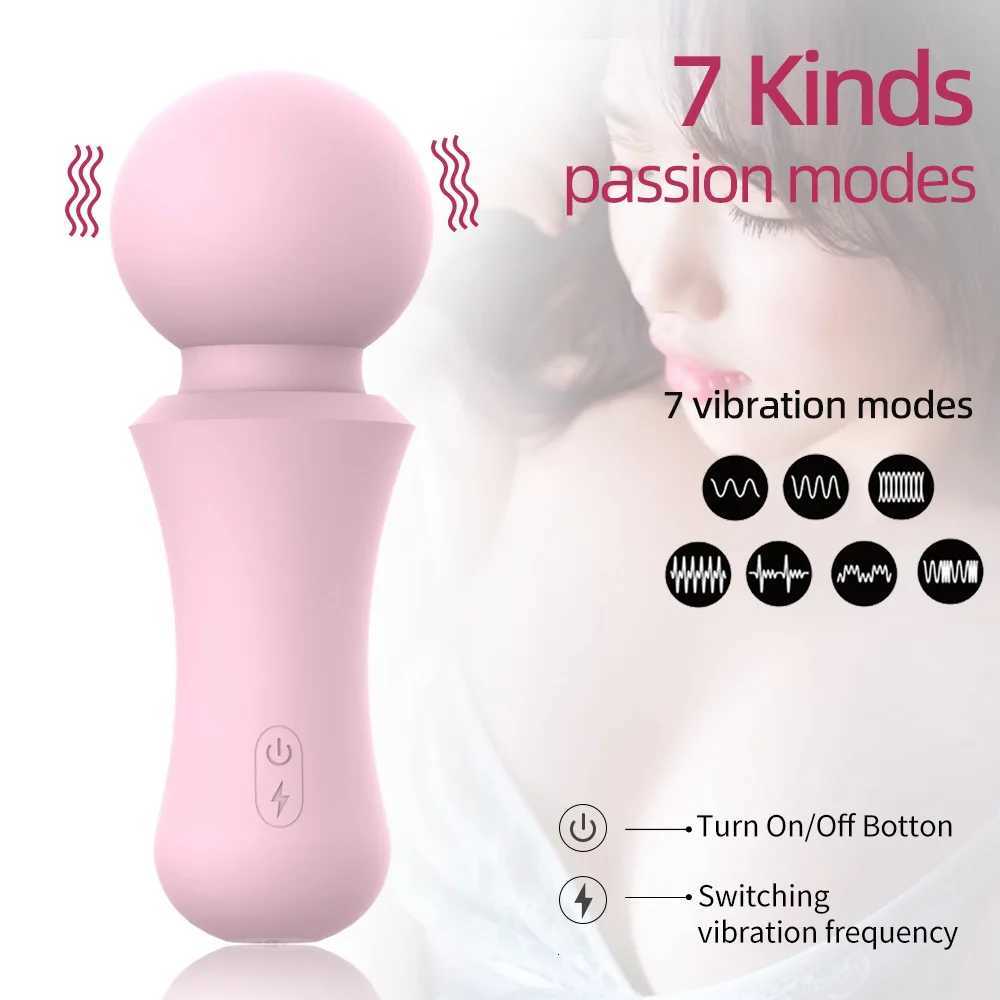 7 Modes Silicone Body Wand Rechargeable Personal Massager Sex ToysXJ250905