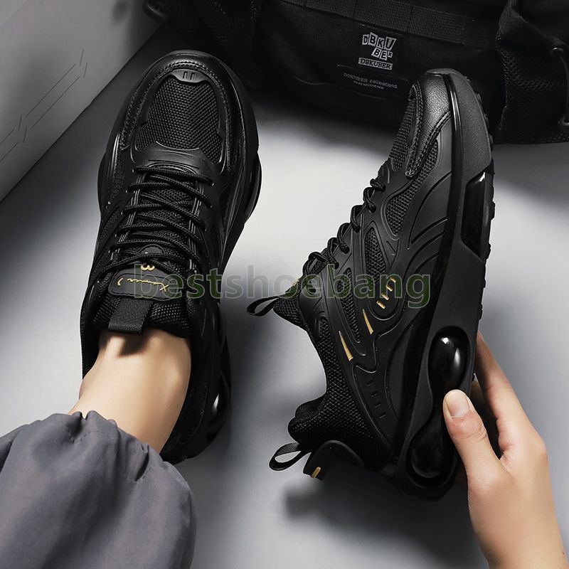 Spring Autumn mens trainers Fashion Leisure running shoes Black Mesh Breathable Anti-skid Enhancing jogging sneakers Size 39-44