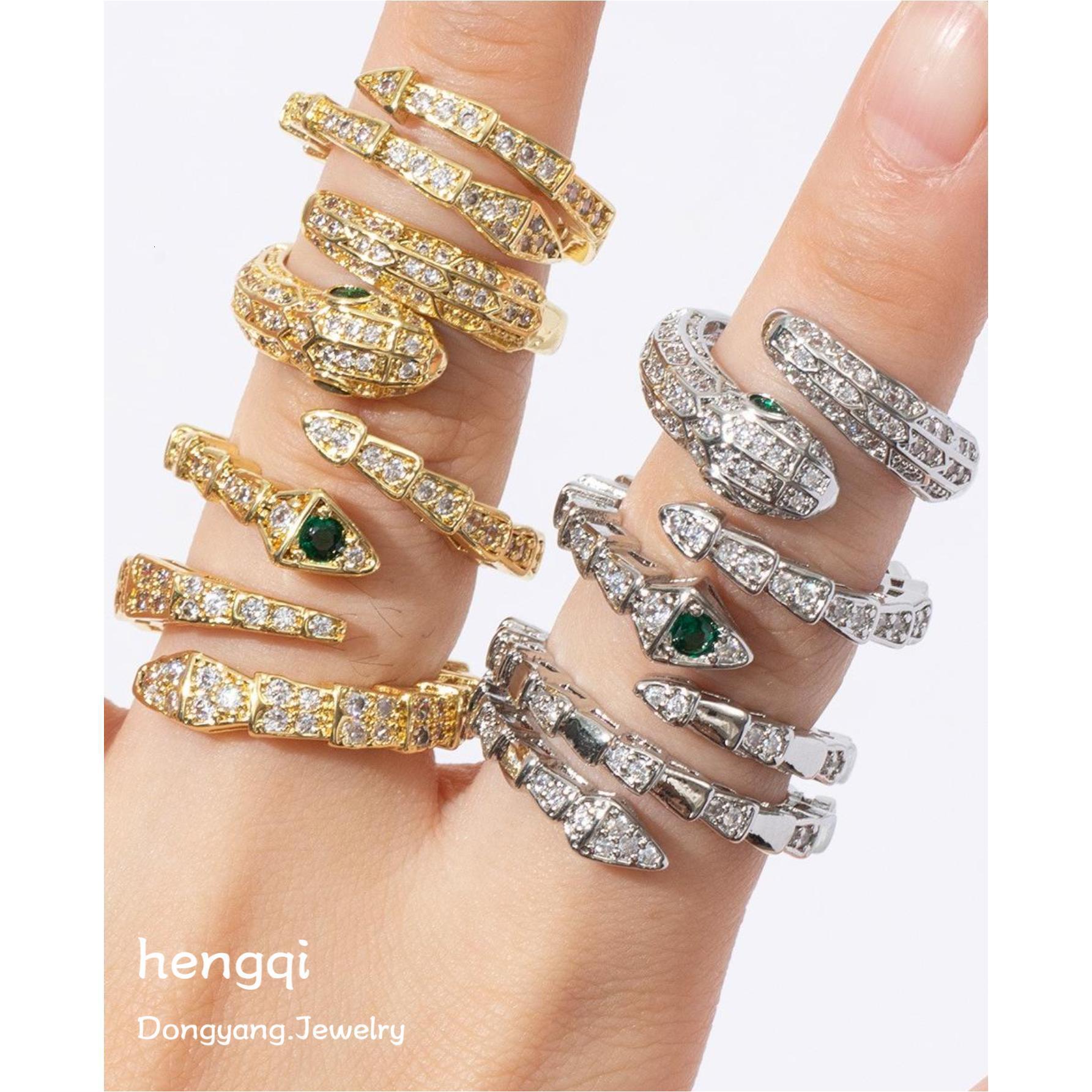 Luxury Brand Designer Jewelry European And American Light Luxury Cool Snake-Shaped Ring For Women, Ins Trend Niche Design Versatile High-End Feel Copp