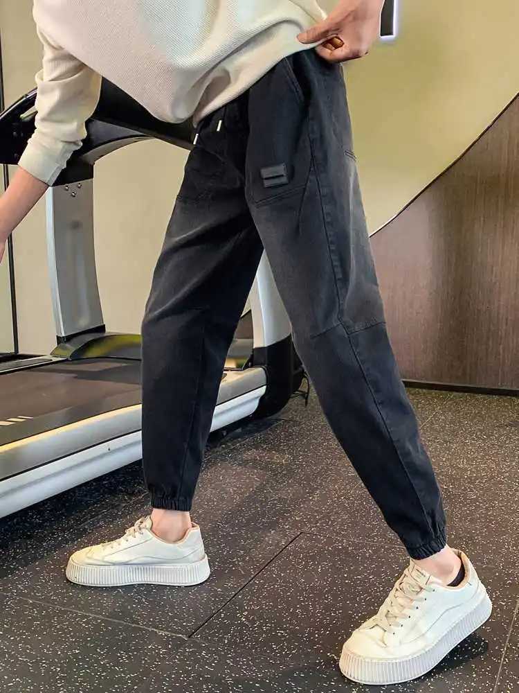 Mens Trendy Washed Blue Jeans Hipster Fashion Harem Pants W250905