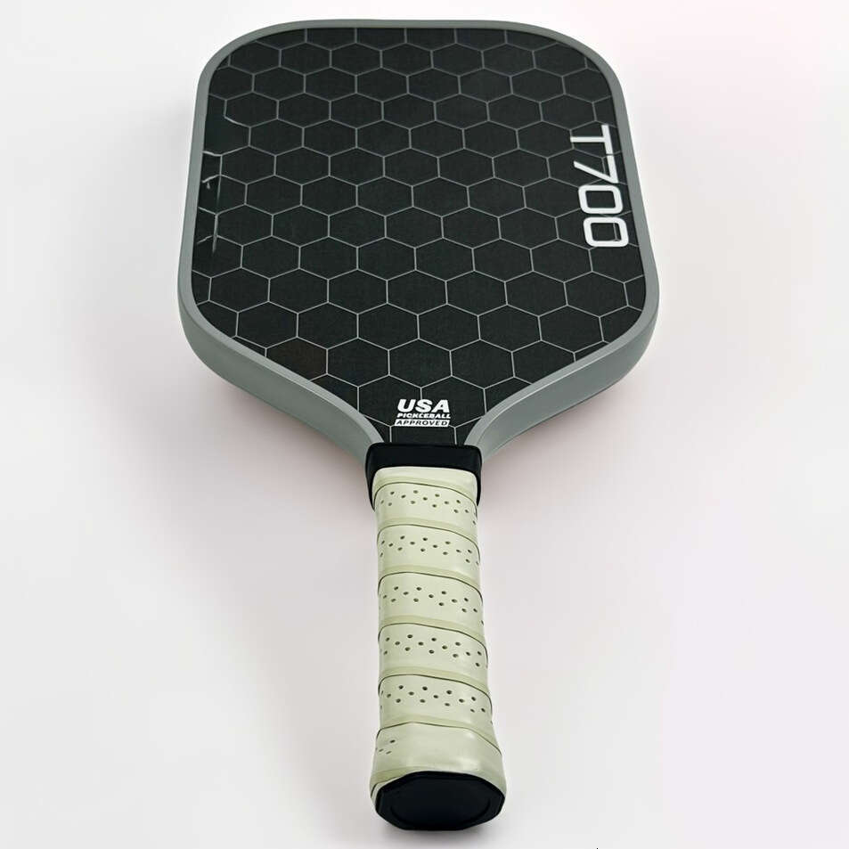 T700 Fiber Pickleball Paddle, Carbon Friction Surface, Polymer Honeycomb Core, Enhanced Power, Spin