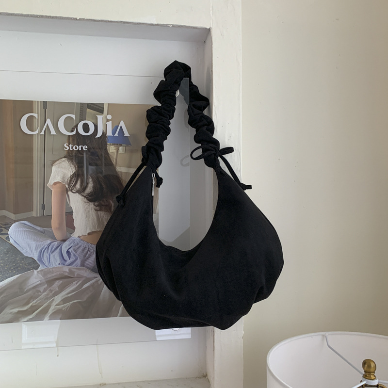 Autumn New Solid Color Fashion Versatile Popular Armpit Simple And Elegant Shoulder Large Capacity Commuting Bag