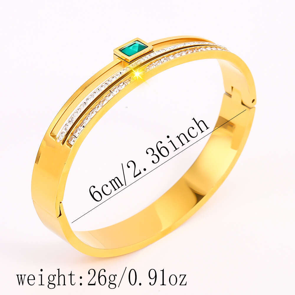 Stainless for Women New Style with Inlaid Dias Fashionable Simple Design Titanium Steel Bracelet Jewelry