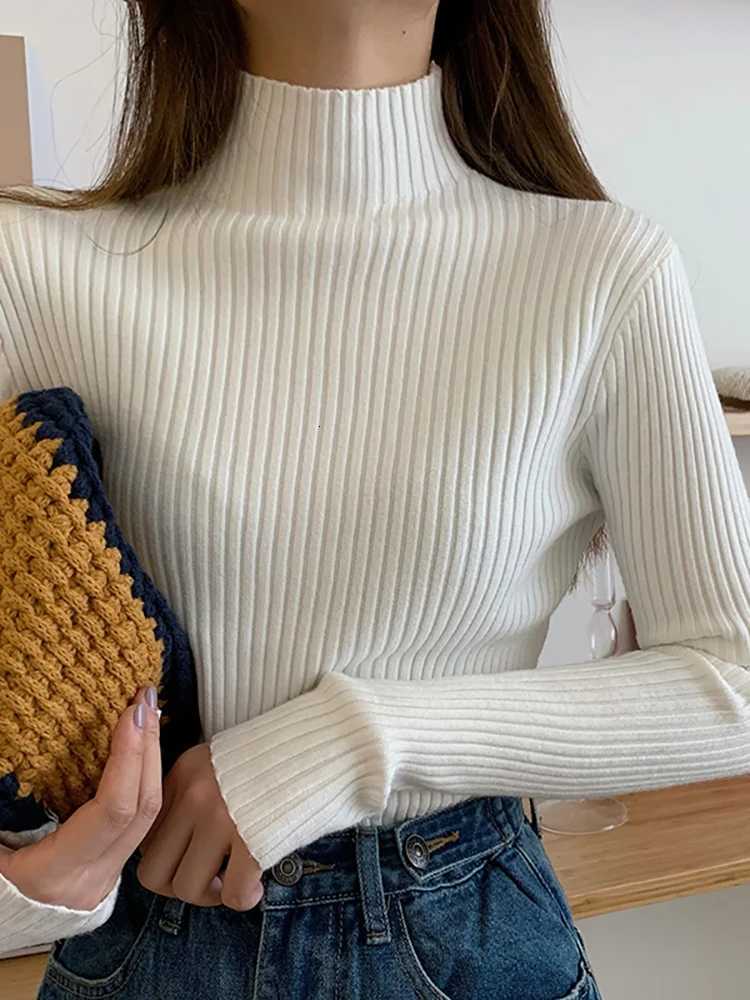 2025 chic Autumn winter Sweater Pullovers Women Long Sleeve casual turtleneck warm basic Sweater knit Jumpers top Z250905
