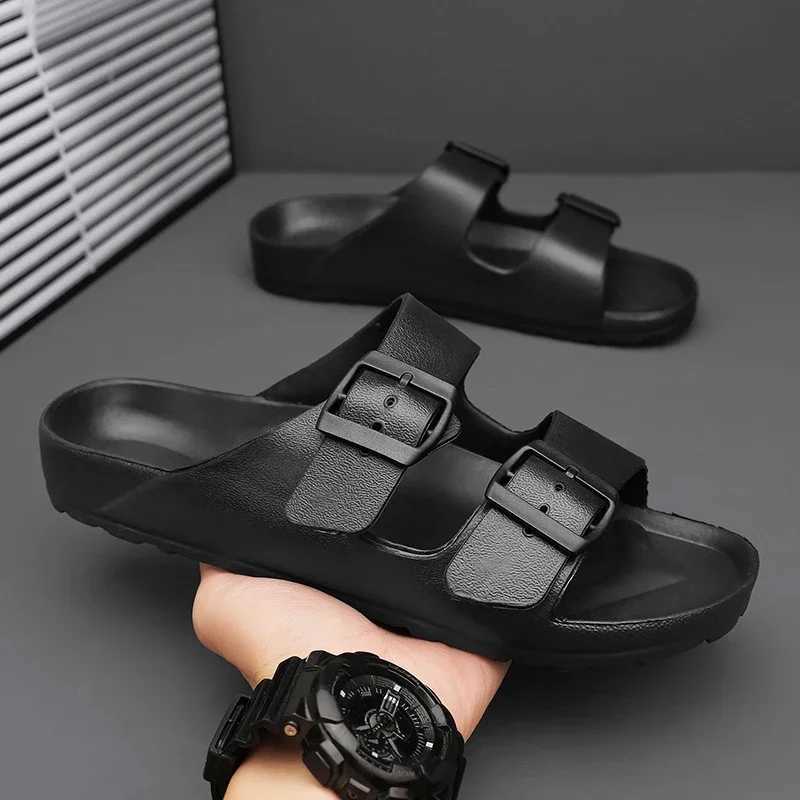 Trendy Mens SlipOn Beach Slippers with Casual Buckle Comfortable Flat Heel Cover for Couples W250905