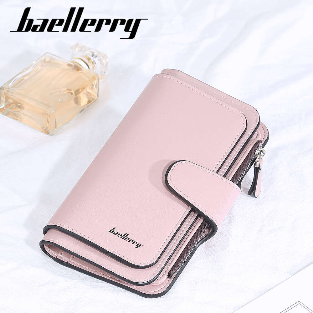Baellerry New Wallet for Women Korean Version Long Zipper Buckle Multi-Card Slots 70% off Large Capacity Coin Purse