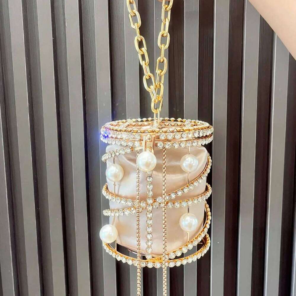 Designer Bags Handmade Rhinestones Evening Clutch Bag Purses And Handbag Designer Shoulder Shiny Crystal Clutch Purse Bucket Bag Luxury Bag