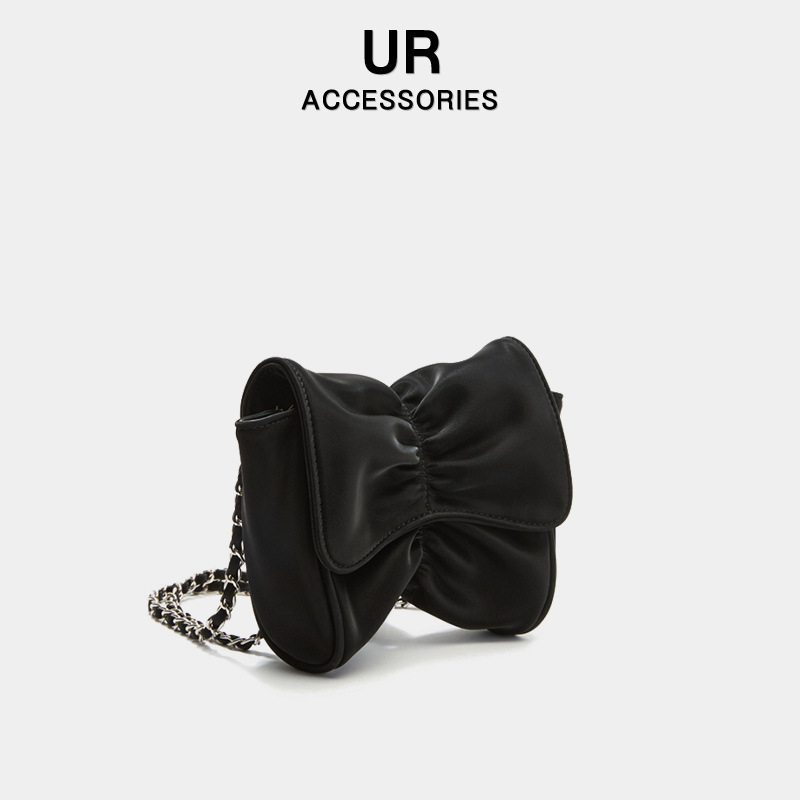 2025 New Niche Sweet Girl Bow Crossbody Fashionable Single Shoulder Chain Armpit Bag fashion Designer