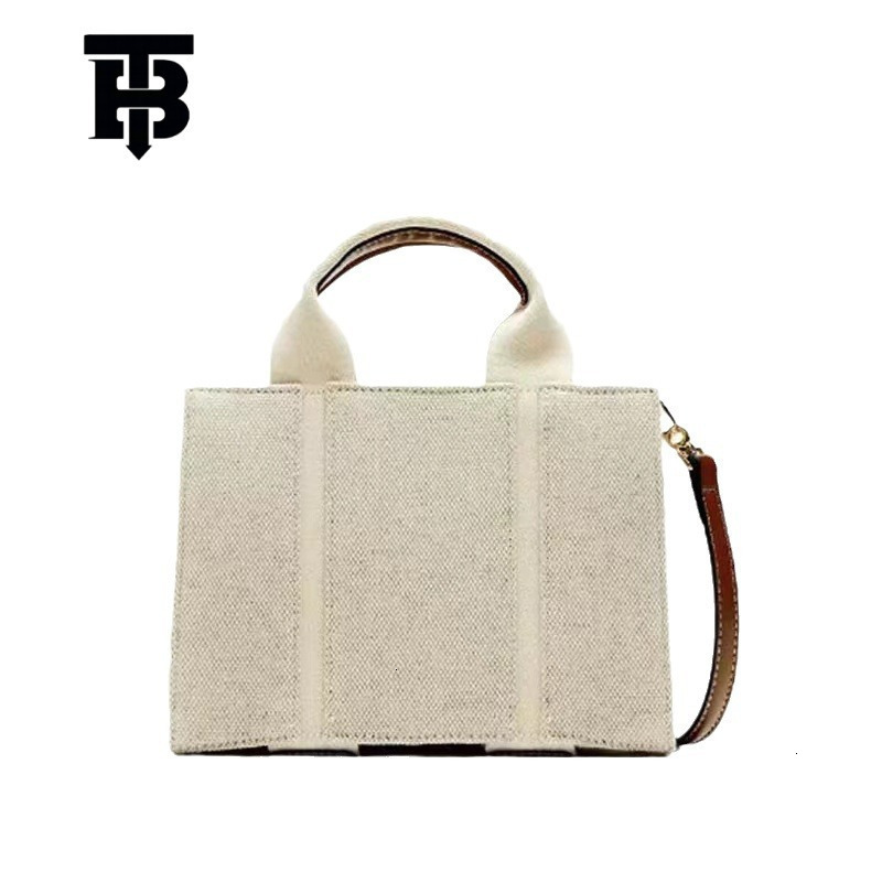 TB BHULAMTE Designer Bag Women's Bag 2025 Fashion Versatile Off-white Mini Canvas City Handbag Crossbody Bag High-end Luxury Bag Small Square Bag