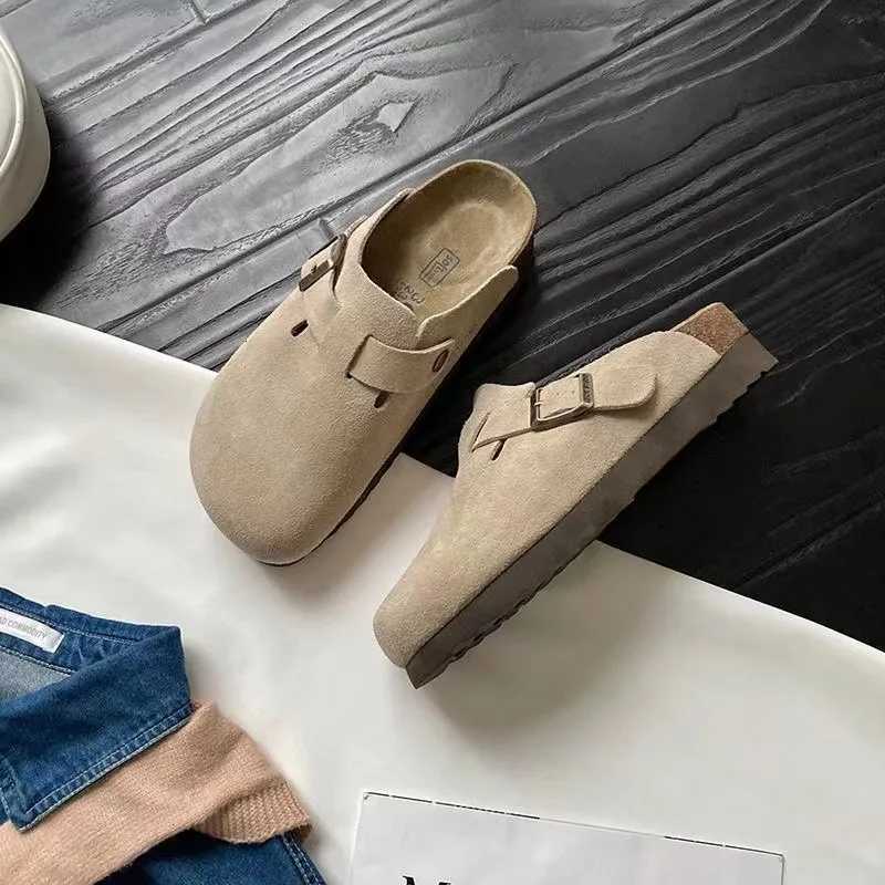 New Women Clogs for Women Fashion Cork Suede Mules Slipper Classic Cork Antislip for Outdoor Slippers with Arch Support D230 W250905