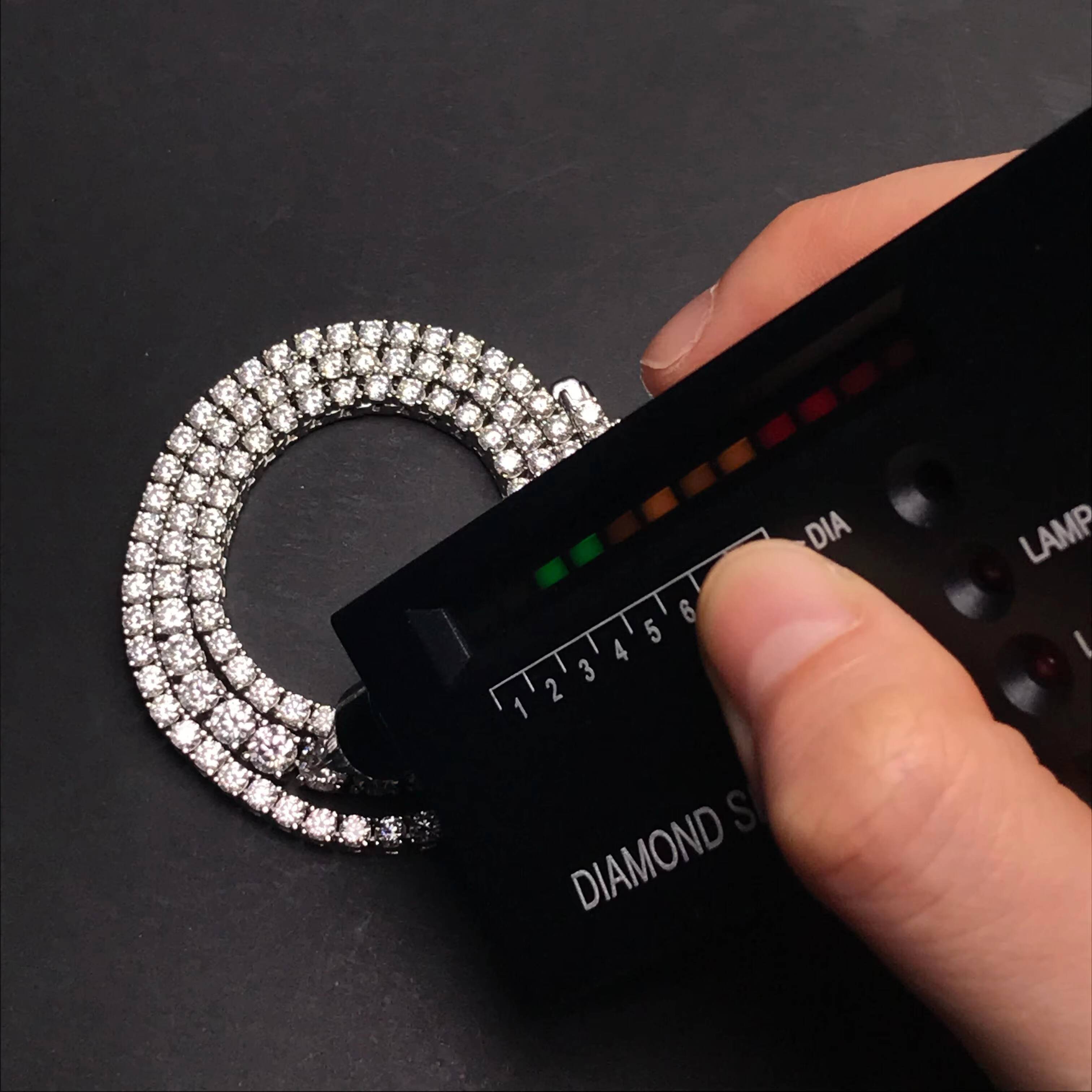 Custom 925 Silver Moissanite Jewelry 6mm20mm Hip Hop Pendant Cuban Link Bracelet Tennis Bracelet Necklace Chain Various Sizes