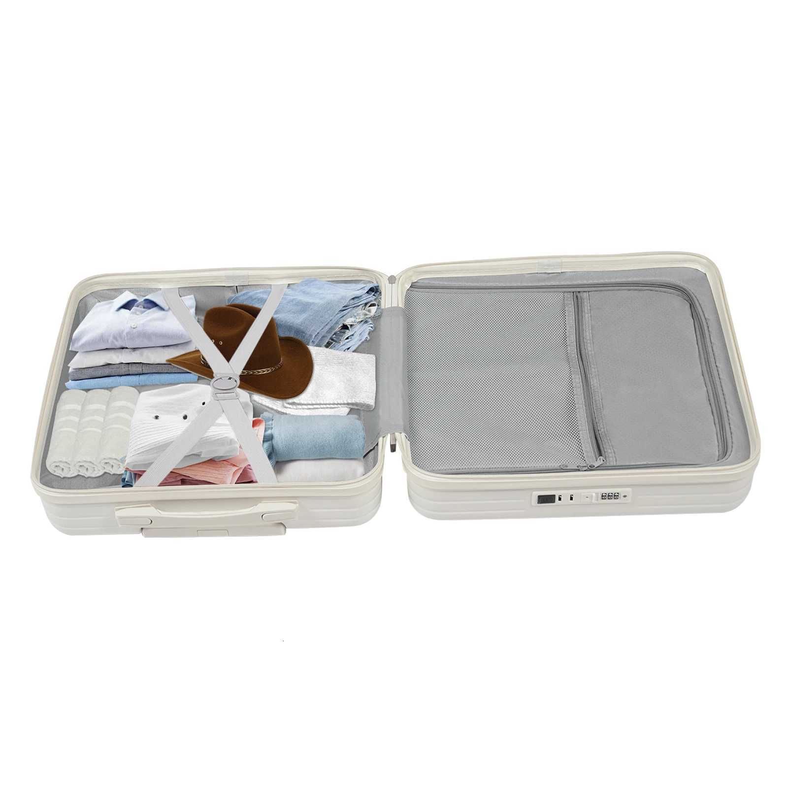 18 White Travel Luggage Suitcase Boarding Suitcase For ShortDistance Tourism Boarding Suitcase Suitcase With Front Pocket Z250905