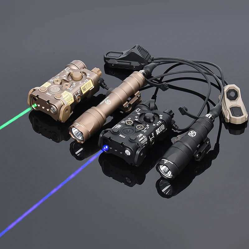 Tactical Metal NGAL Red Green Blue Laser Indicator Surefir M300 M600C Hunting Scout Light AXON Dual Control Switch Fit 20MM RailXJ250905