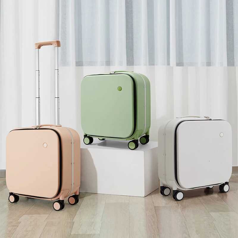 Mixi New Patent Design Carry On Suitcase Women 18 Inch Rolling Luggage Men Polycarbonate Aluminum Frame Elegant Noble Z250905