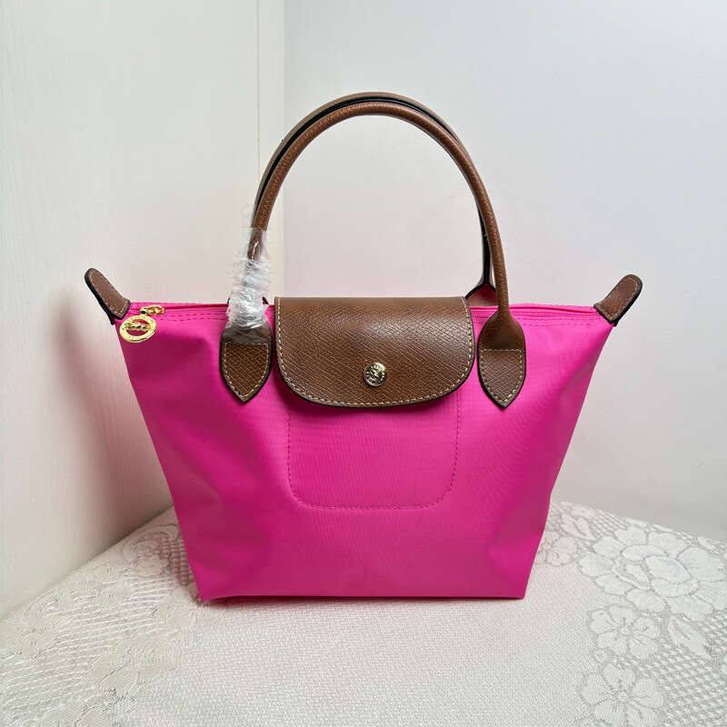 New Short Handle Small Nylon Handheld Dumpling Foldable Women's Shoulder Modification No-Punch Crossbody Bag Wide Strap