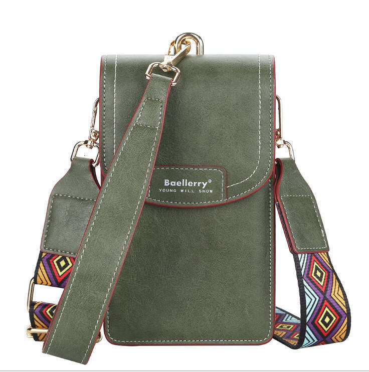 Women's Phone New Baellerry Fashion Buckle Crossbody Vertical Large Capacity High-end Feel Shoulder Bag