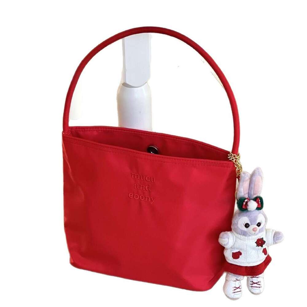 Korean Much and Eboy 2025 New Bucket for Women Simple Casual Versatile Handbag Nylon Shoulder Bag
