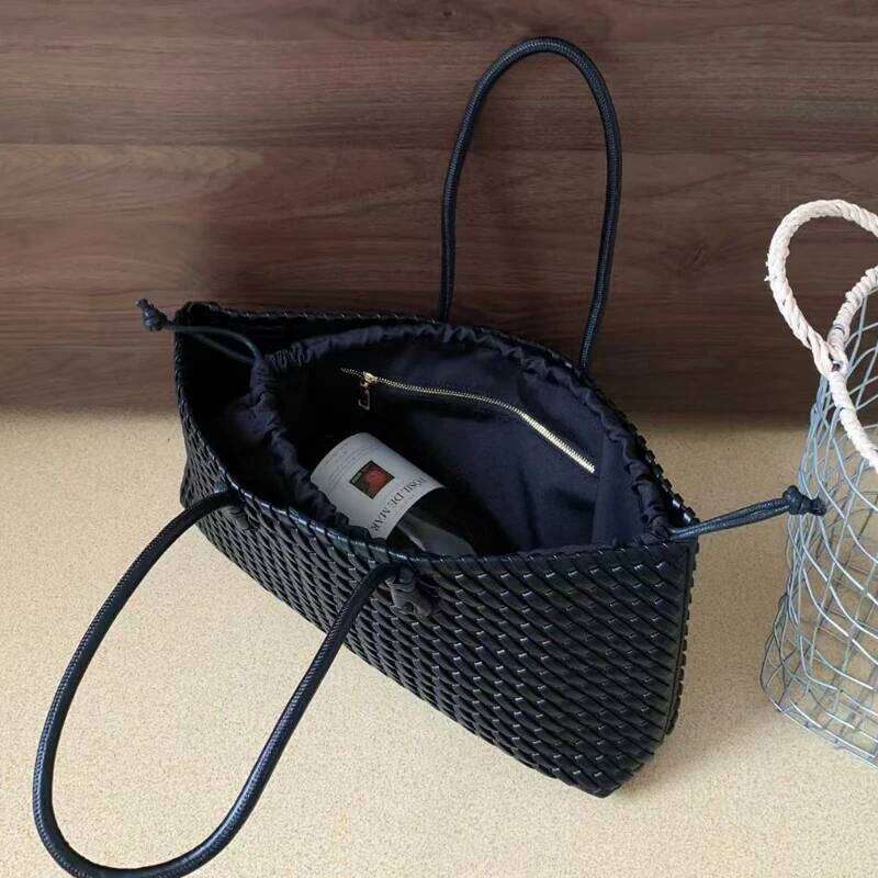Large Capacity Weave Tote Bags For Women Designer Handbag Purse 2025 New In Fashion Simple Commuting Underarm Shoulder