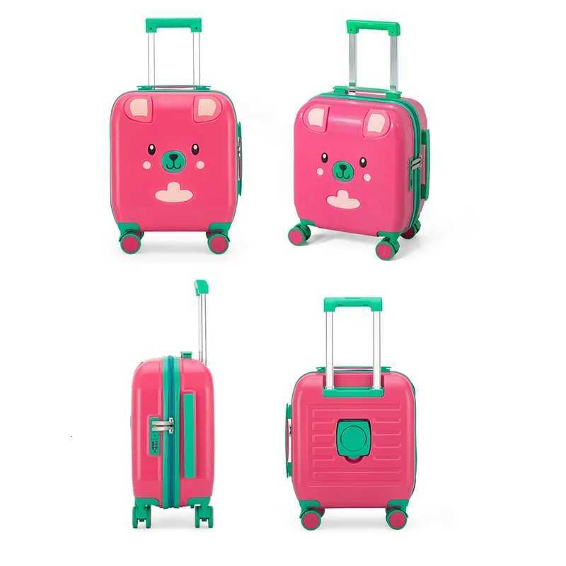 18 inch Luggage Travel SuiTCase Cartoon SuiTCase with Cup Holder Multifunctional Trolley Case with Wheels Boarding Box Z250905