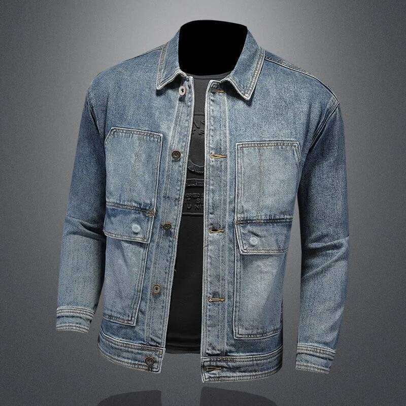 2023 Spring and Autumn New Fashion Trend Retro Denim For Men Casual Loose Comfortable High Quality Plus-Size Jacket M-4XL