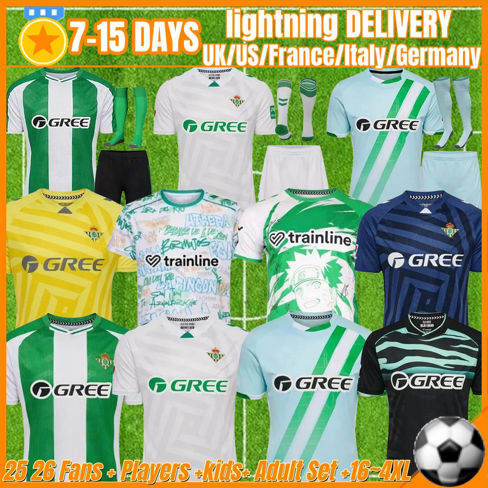 Real Betis ANTONY ISCO Soccer Jerseys 2025 JOAQUIN FEKIR B.IGLESIAS CANALES WILLIAN J Shirt WILLIAM CAMARASA JUANMI RUIZ Men Kids Kit Football Shirts