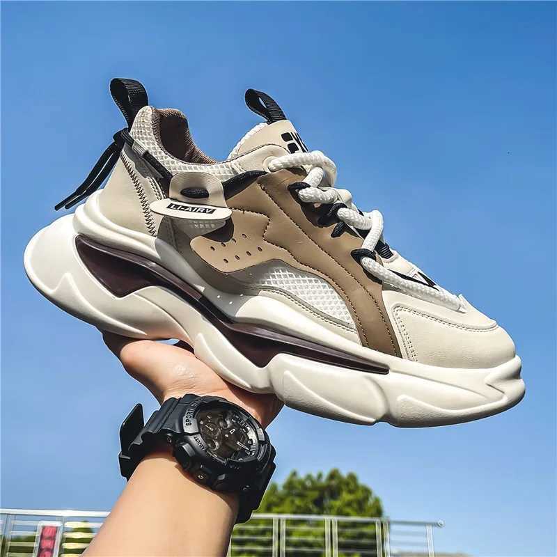 Men Running Shoes Thick Bottom Mesh Breathable Sports Casual Footwear Trending Outdoor Walking Sneakers Adult Men 2025 New Z250905