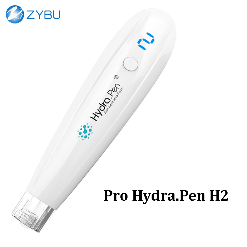 Wireless Hydrapen H2 with 2pcs 12-Pin 0.5mm Needle Cartridge - Precision Facial Skin Treatment Dermapen Tool for Face Care Mesotherapy