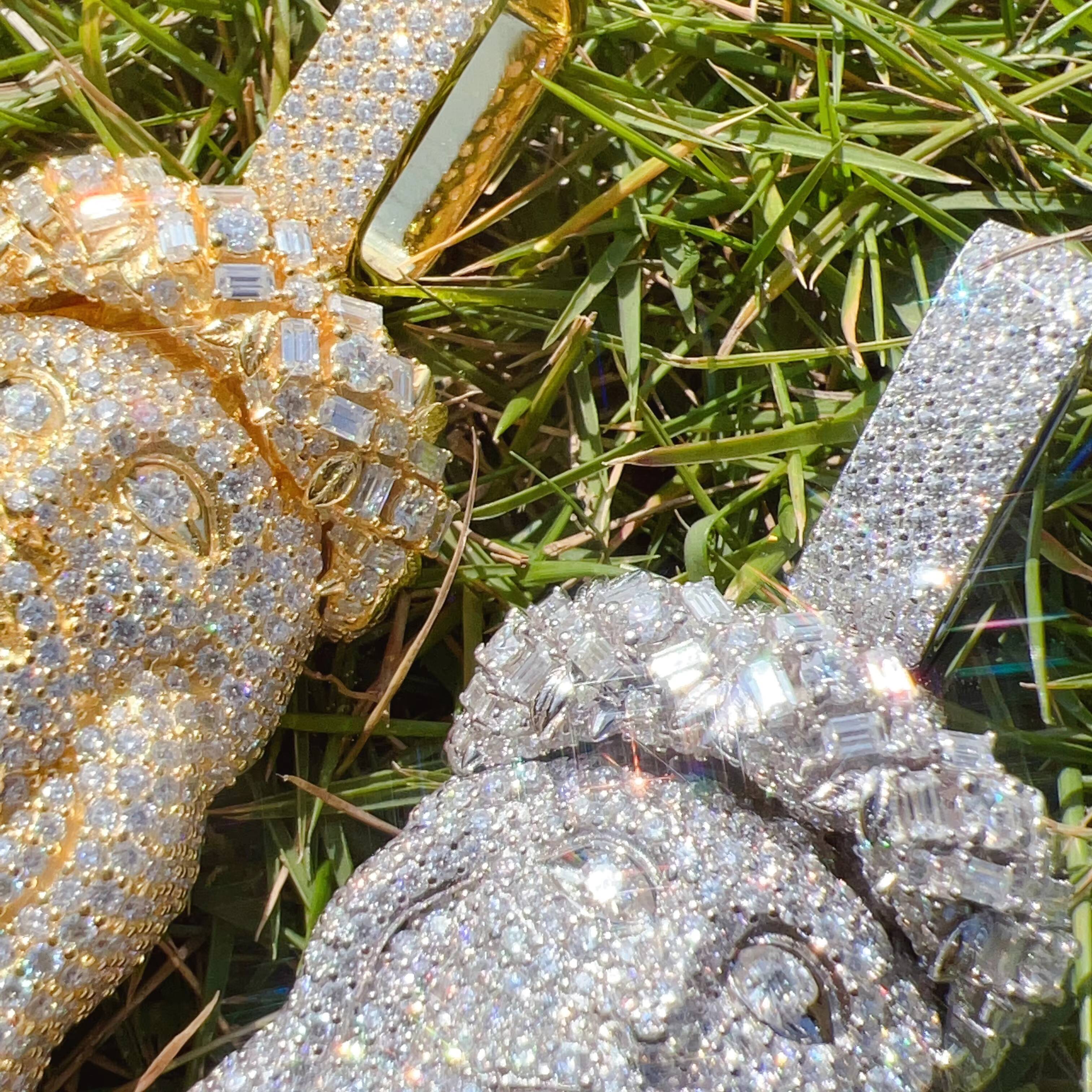 Buss Down Moissanite Lab Diamond Custom Chain Pendant Silver 925 Fine Jewelry Hip Hop Iced Out Mens Jesus Pendant