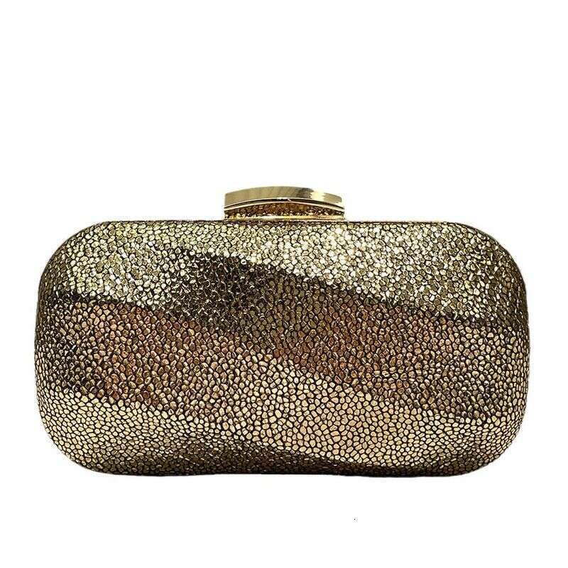 Gold Glitter Luxe Mini Clutch - Elegant Evening Bag For Women (Glamorous Wedding Purse, Fashionable Party Accessory)
