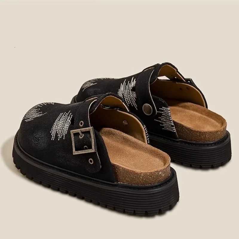 Autumn Womens Mules Slippers Platform Flats Boston Clogs Sandals Fashion Outdoor Slip On Beach Sandalias W250905