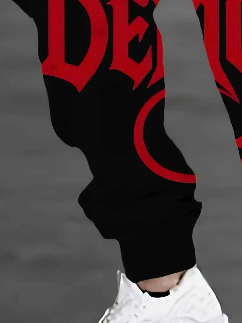 The new mens trousers for the autumn of 2025 are casual hiphop outdoor street and comfortable with 3D letter print patterns W250905