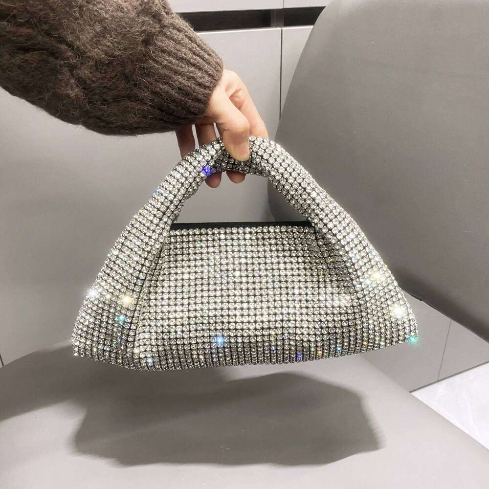 Designer Bags Shiny Crystal Clutch Purse Bucket Shoulder Bag Rhinestone Handmade Purses And Handbags Designer Evening Clutch Bag Purse Luxury Bag