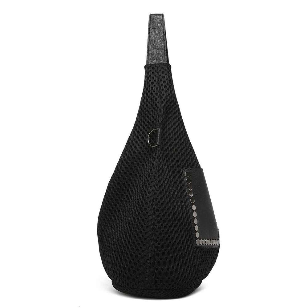 Large Capacity Mesh Fabric Shoulder Women Korea Style Black Lazy Hobos Bags Solid Revit Vintage Packages Big Handbags