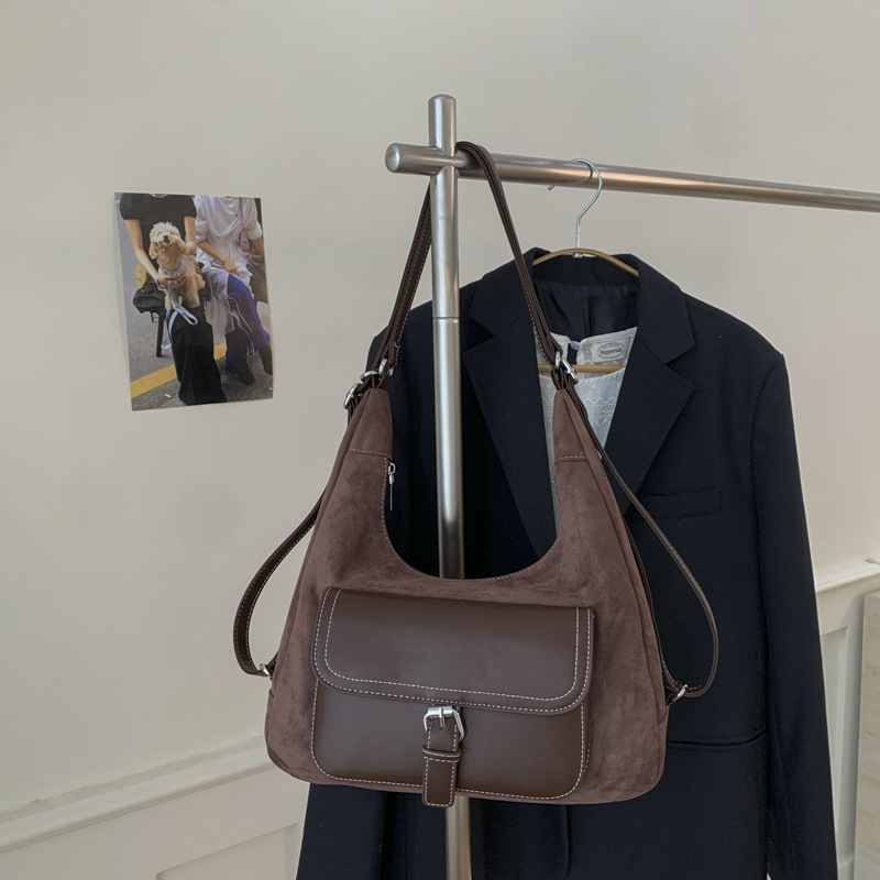 Autumn Arrival Versatile Fashionable Simple And Elegant Casual Tote Trendy Large-Capacity Armpit Shoulder Bag