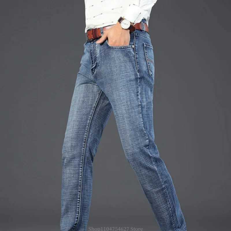 Mens Jeans Summer Casual Fashionable and Universal Stretch Elastic MidLevel Denim Jeans Midtown Industry Loose Jeans W250905