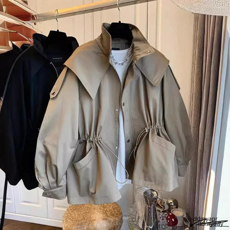 Women's Jackets Long-Sleeved Casual Short Trench Waist Party Design Jacket Chic Girls Comfortable Fashion Korean Vintage Tops For Women ddmyday d