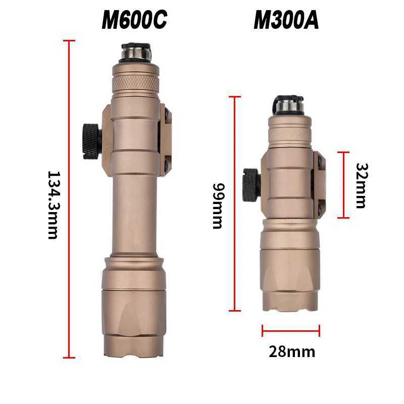 WADSN Tactical Airsoft Flashlight Surefir M600 M600C M300 M300A Light For AR15 Rifle Scout LED Hunting Weapon Gun OutdooringXJ250905