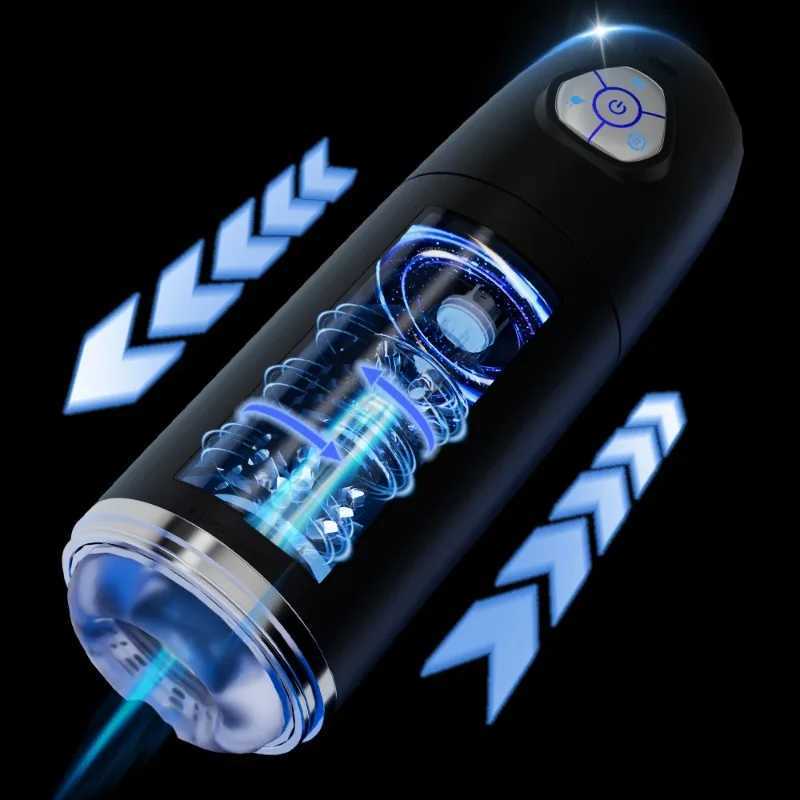 Automatic Male Masturbator Cup 10 Thrusting Rotating Modes Pocket Pussy Penis Blowjob Machine Sex Toy For Men Adult SuppliesXJ250905