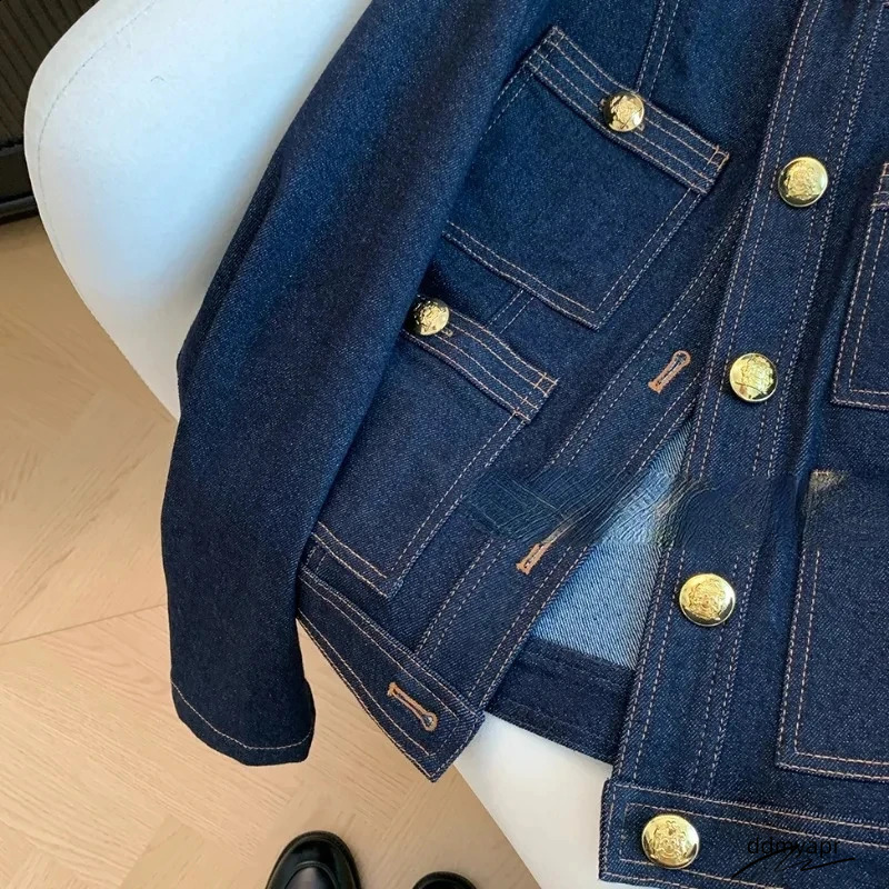 2024 Denim Jackets For Women Spring Buttons ddmyday Vintage Chaquetas Korean Fashion Blue Chic Ropa De Mujer Jeans Bomber Outwear Top 240820 ddmyday d