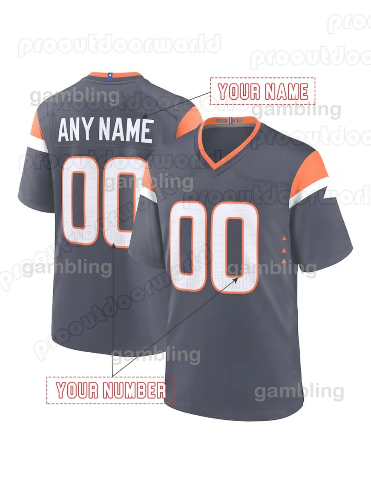10 Bo Nix 2025 Personalized Orange/Navy/White Football Jersey 2 Patrick Surtain II John Elway Bonitto Bailey Dobbins Barron Custom Nom and Number Stit
