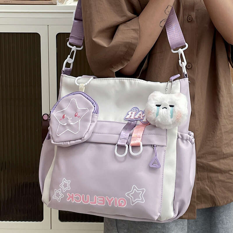 Mother-Daughter Crossbody Teen Girl Handbag Female High Middle School Student Tutoring Class Large Capacity Shoulder Bag