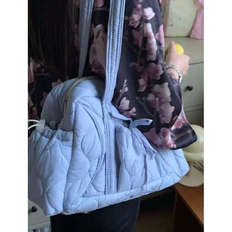 Miyagawa Ins Korean Casual Versatile Hand-held Boston Bag Bow Single Shoulder Large Capacity Commuting Tote Underarm Bagsluxury bag tote bag