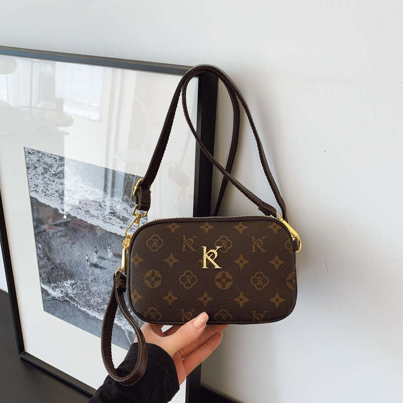 Designer Bag Small Square Bag 2025 New Pattern Printed Lightweight Multi-layer Phone Bag Purse Shoulder Crossbody Bag for Women