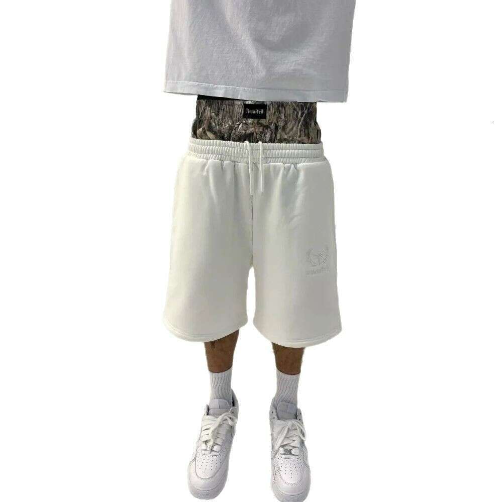 2025 Spring and Summer New Casual Simple Couple Fashion Creative Double Waist Folded Shorts