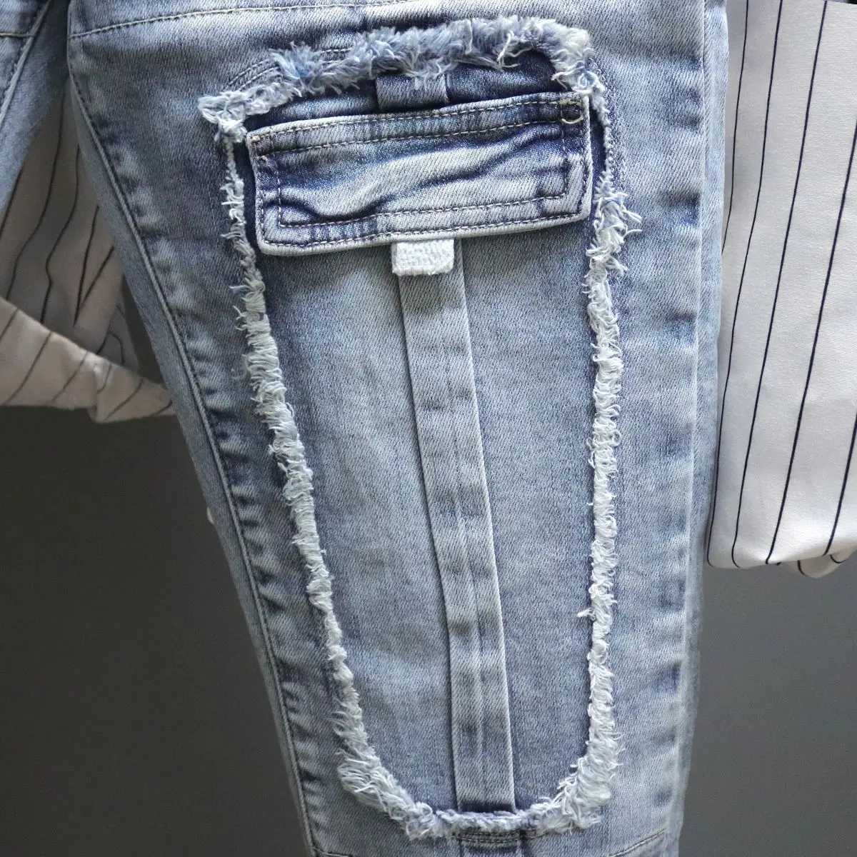 Trousers Tapered with Print Graphic Male Cowboy Pants Punk Cheap Trend 2024 Classic Xs Mens Jeans Regular Denim Stylish New In W250905