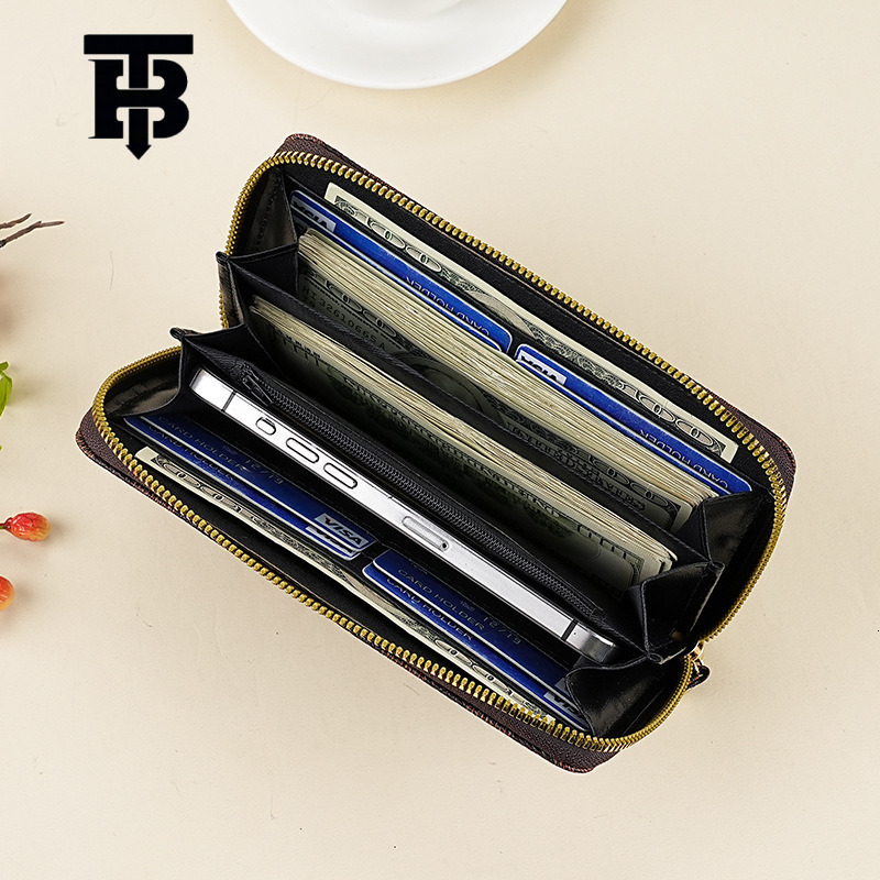 TB BHULAMTE Designer Bag 2025 Luxury Bag New Unisex Wallet Long Zipper Printed Wallet Factory Wholesale Checkered Wallet