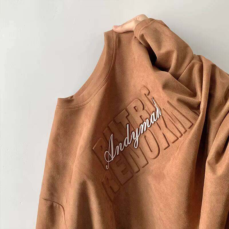 Heavyweight Essentials Oversized Acid Wash Men's Solid Color 3D Emed Cotton T-Shirt