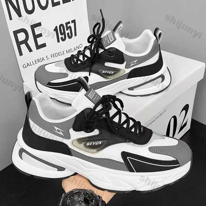 Mens Walking Shoes Lightweight Lace Up Breathable Casual Mesh Running Shoes Fashion Tennis Sneakers Comfort Gym Workout Trainers Z250905