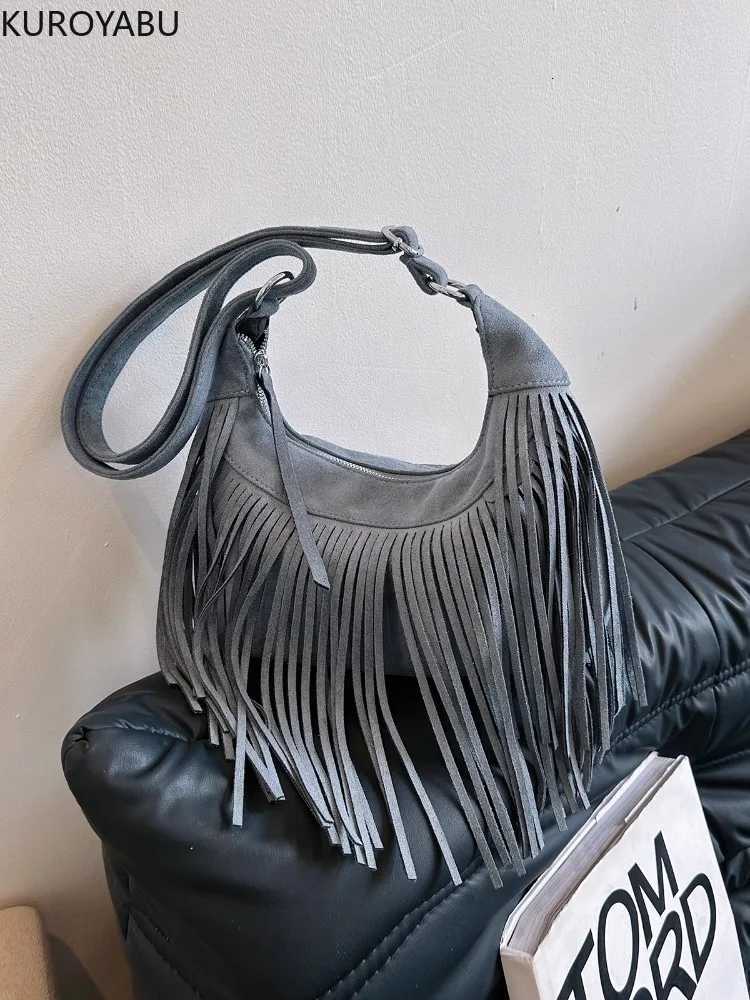 Fashion Vintage Tassel Crossbody Shoulder Bags Women Suede Small Handabg and Purse Female Large Capacity Design Hobos Bag Z250903